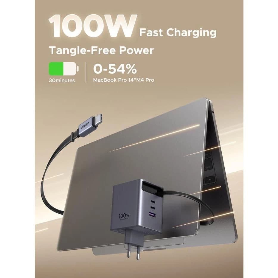 UGREEN Nexode 100W with Retractable Cable